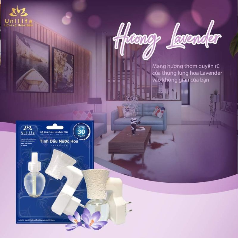 Bộ tinh dầu nước hoa Lavender - Unilife | BigBuy360 - bigbuy360.vn