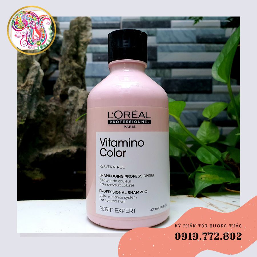 L'Oréal Cặp dầu gội xả giữ màu tóc nhuộm Loreal Professionnel Paris Vitamino color radiance
