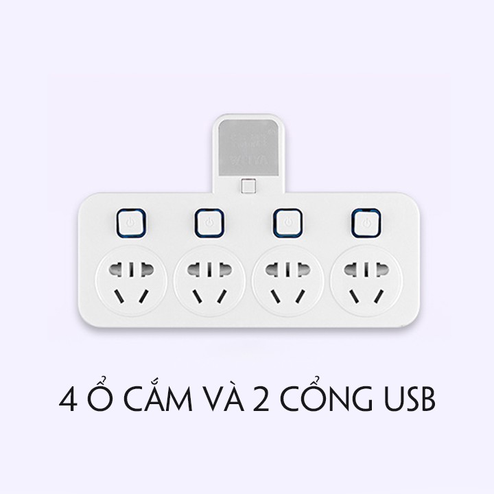 Ổ Cắm Điện Thông Minh Chuyển Đổi Đa Chức Năng BLB02 Có Đầu Cắm USB Chuẩn Sạc An Toàn Chống Giật Tặng Phích Pehouse Shop
