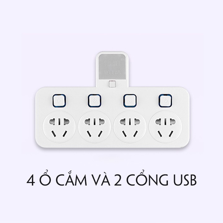 Ổ Cắm Điện Thông Minh Chuyển Đổi Đa Chức Năng BLB02 - Có Đầu Cắm USB Chuẩn Sạc An Toàn Chống Giật Tặng Phích