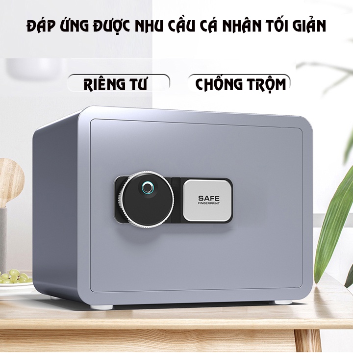 Két Sắt Mini Khóa Vân Tay - Khóa Số, An Toàn Chống Cháy, Két Sắt Mini Thông Minh Nhỏ Gọn Cho Gia Đình