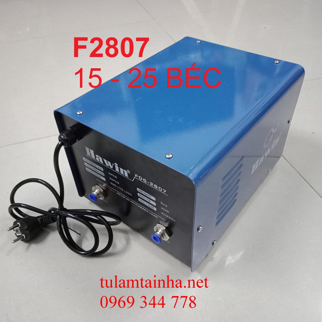 Máy phun sương Hawin F2807 phun được 15 - 25 béc đồng