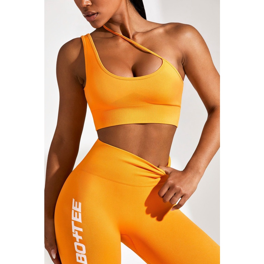 Đồ tập gym yoga thể thao nữ, set bộ dệt kim áo bra kèm mút quần dài chun mông tôn dáng cao cấp Bin Sports BD165