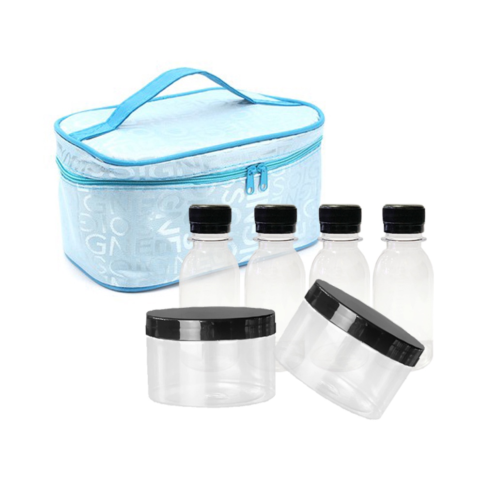 BỘ 6 LỌ NHỰA ĐỰNG GIA VỊ KÈM TÚI CẮM TRẠI DU LỊCH ĐA NĂNG