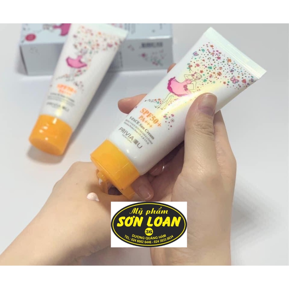 [GIÁ SỐC]KEM CHỐNG NẮNG PRIVIA SPF 50, 60ml [Không trôi]