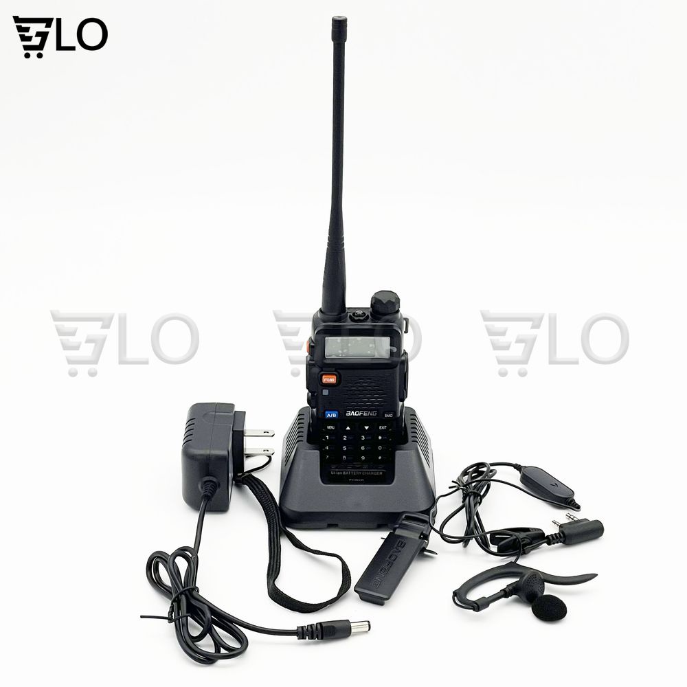 Bộ Đàm Baofeng 0678 UV-5R Có Lcd 2 Băng Tần VHF và UHF Cao Cấp Kèm Tai Nghe Rời