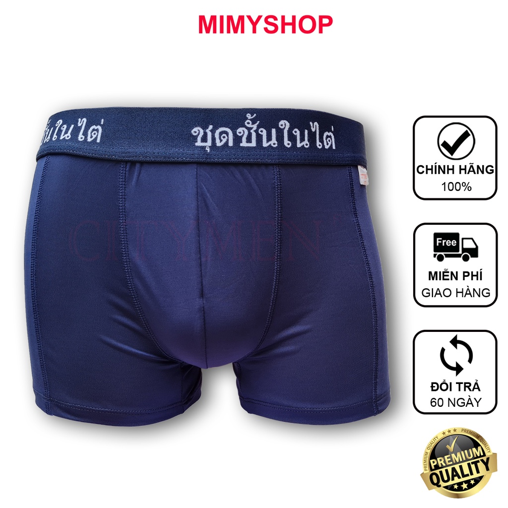 Quần lót nam boxer lưng Thái thun lạnh 4 chiều cao cấp co dãn tốt quần xì đồ lót sịp đùi