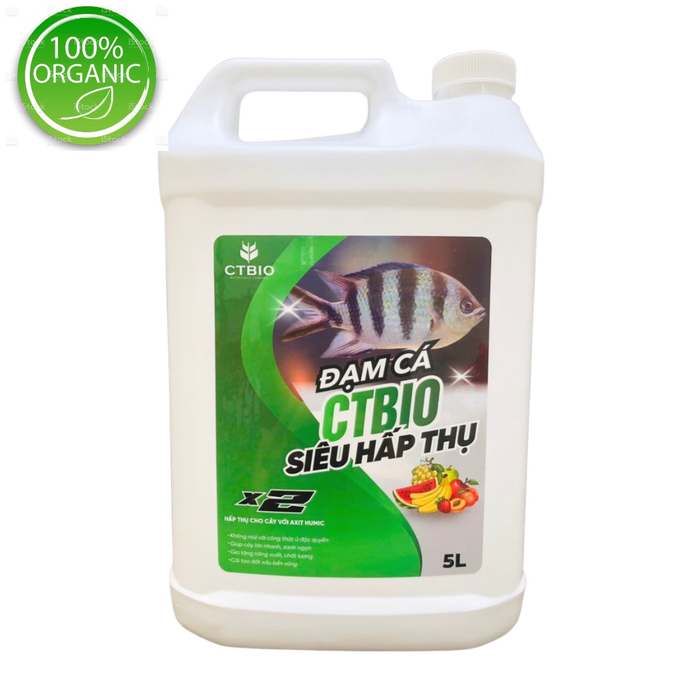 Đạm Cá Hữu Cơ CTBIO  X2 lần hấp thụ cho cây với Axit Humic