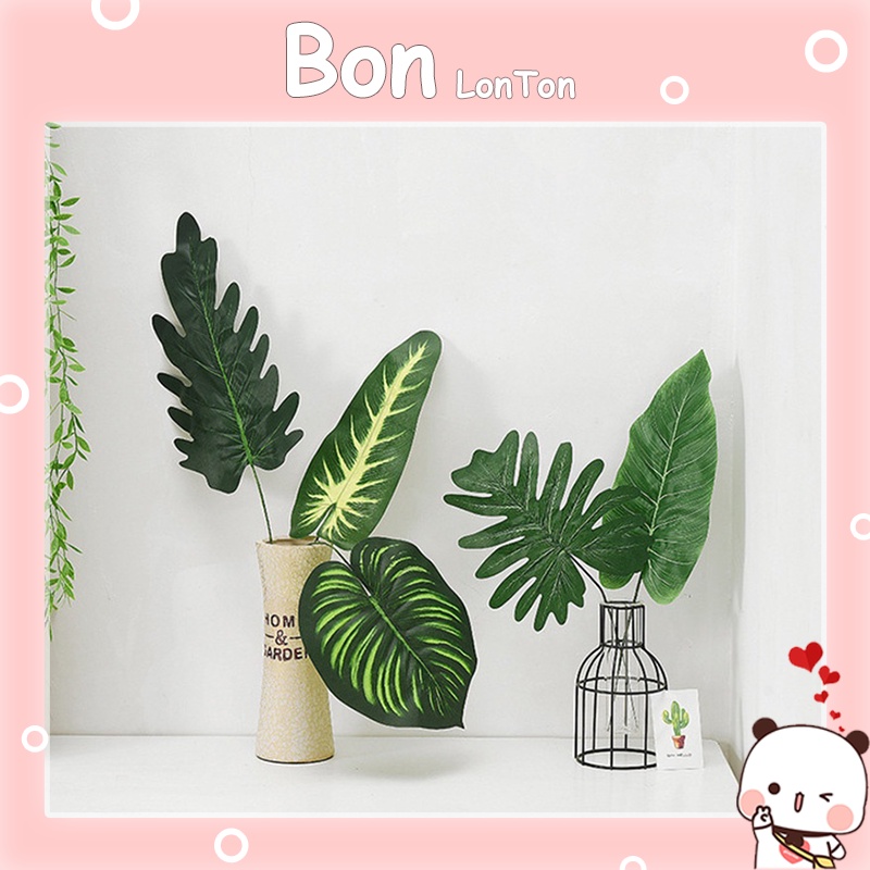 Lá cây giả màu vàng trang trí bàn ăn/phòng ngủ, lá cây nhân tạo trang trí phòng đẹp mắt