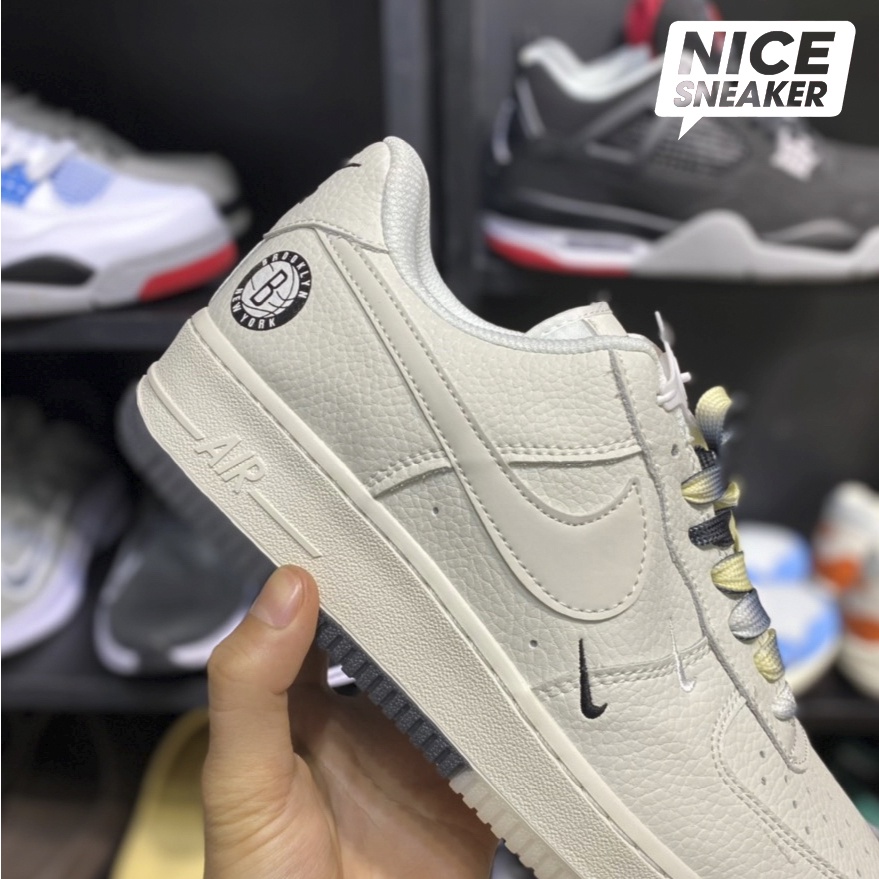 Giày Nike Air Force 1 Low Brooklyn Sail Black - Phiên bản high quality | Nice Sneaker .