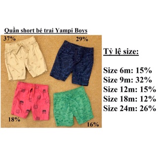 Combo quần short bé trai Yampi