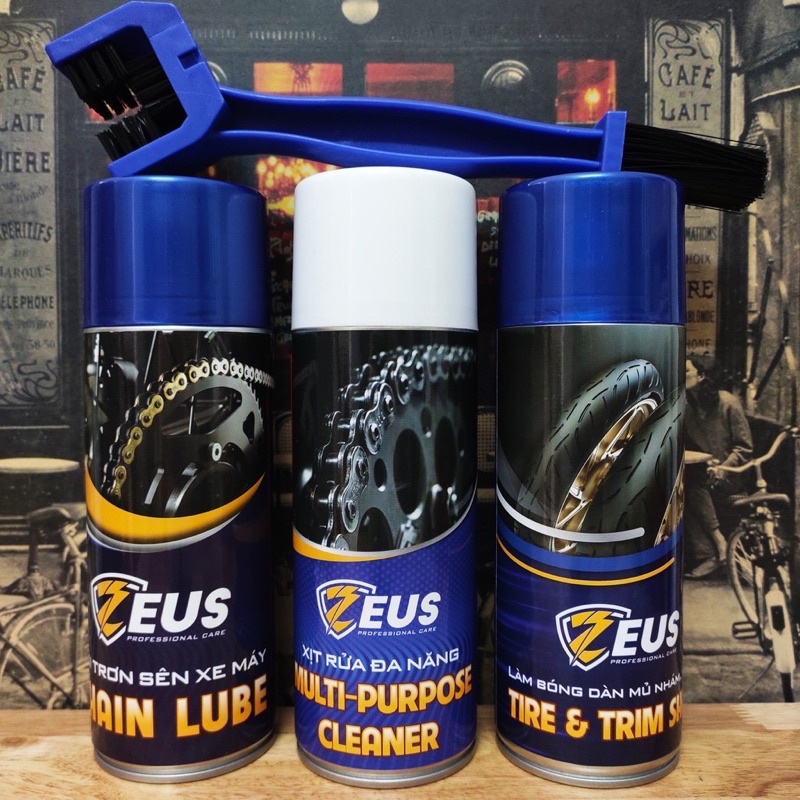 Bộ SP Dưỡng sên, Vệ sinh sên, Bóng vỏ và dàn nhựa ZEUS