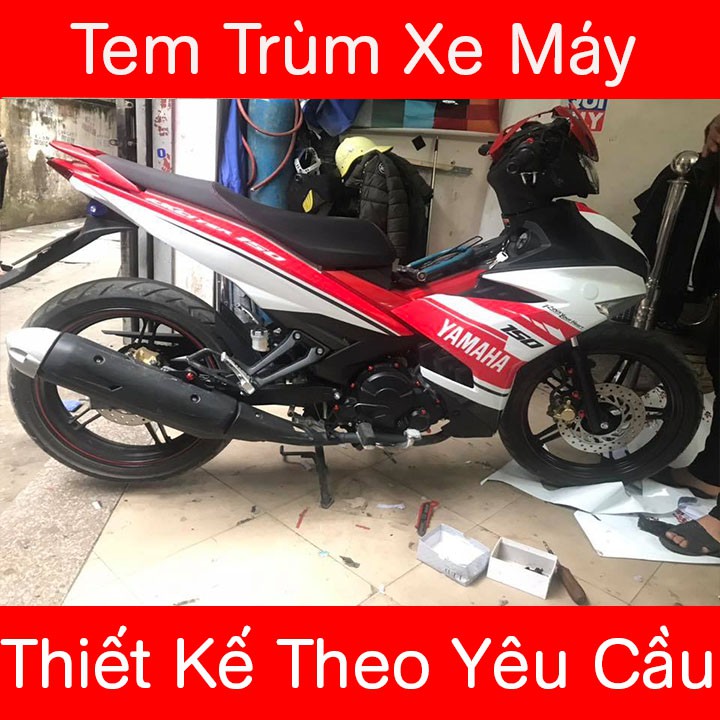 Tem Trùm Xe Exciter 150 Đỏ Trắng ( Mới Nhất )