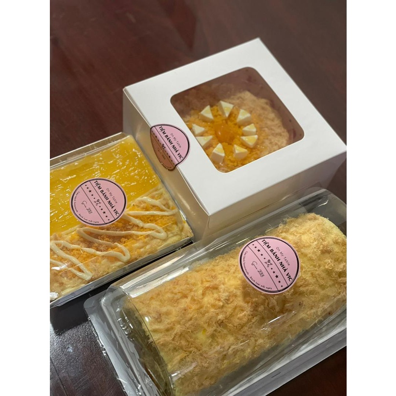 Loại nhỏ - Hộp đựng bánh hanmade kt 13,5x13,5x5cm có sẵn