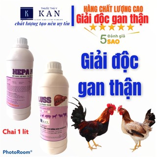 Hepa pluss giải độc gan thận, bổ gan, lợi mật cho gia súc gia cầm chai 1 lít