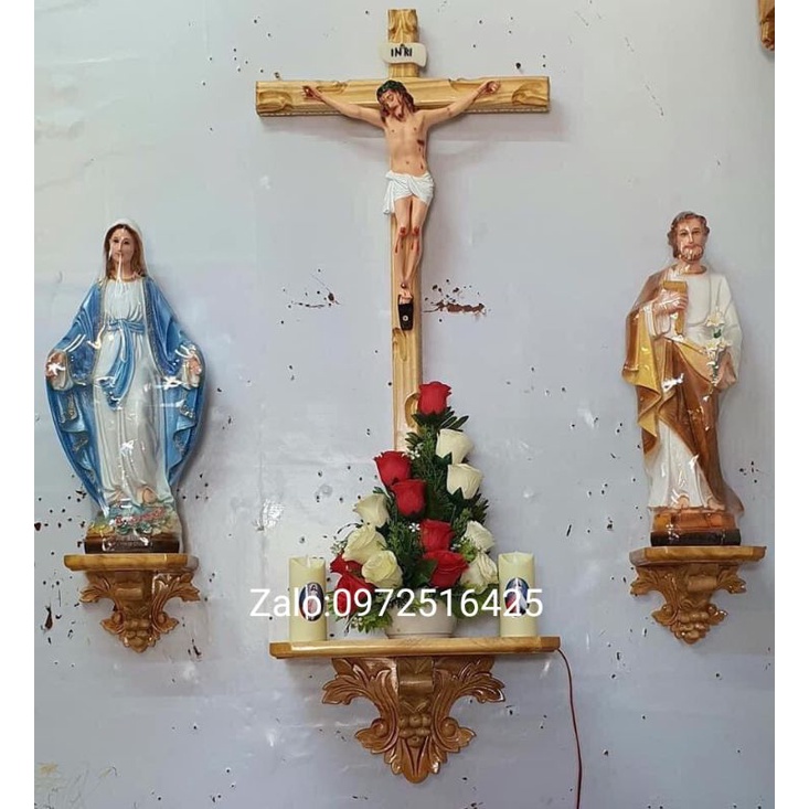 Bàn thờ Thiên Chúa đơn giản_Bộ 3 kệ chùm nho