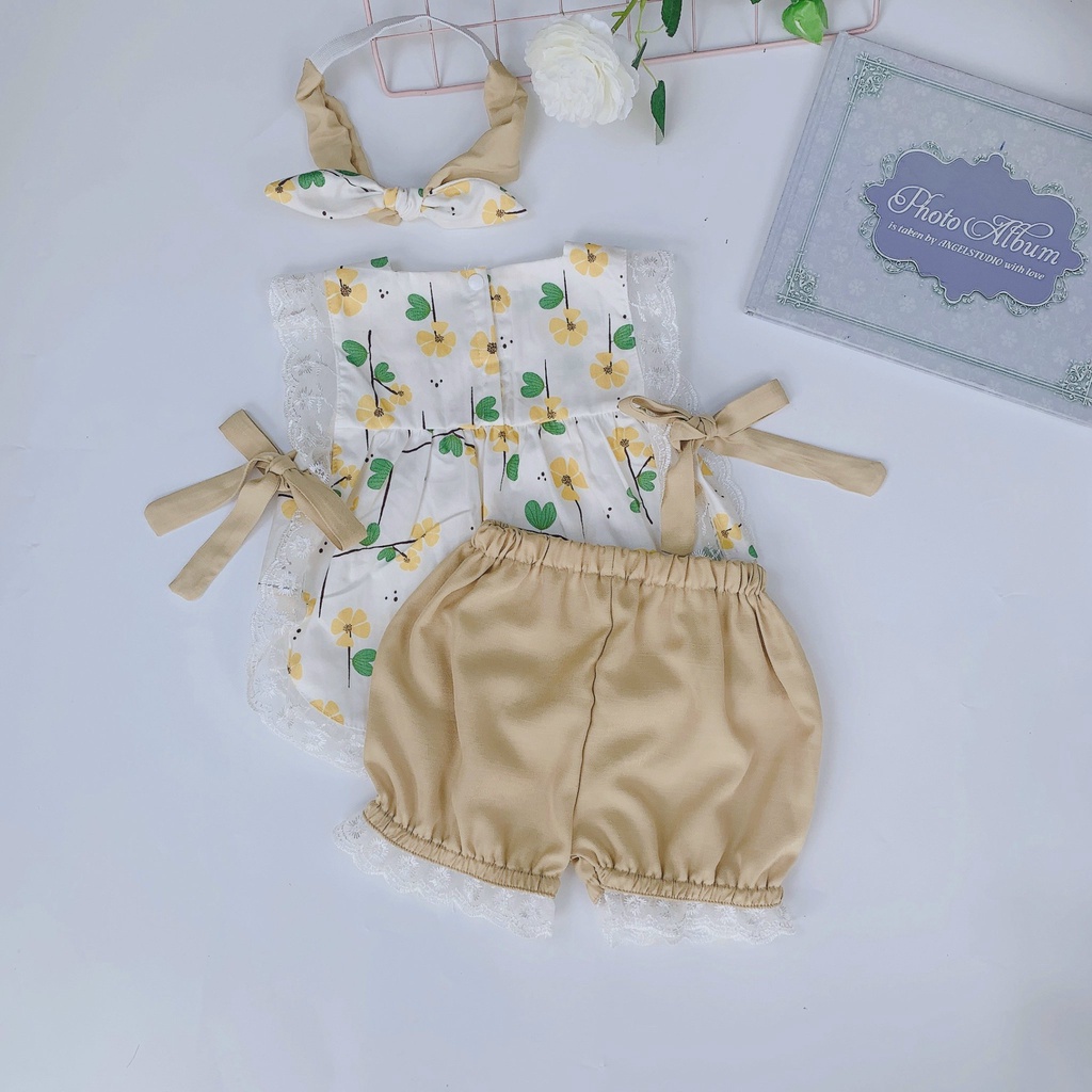 Set váy áo thiết kế cao cấp bộ sơ sinh cho bé gái V9 thời trang cho bé BABYSTORE88