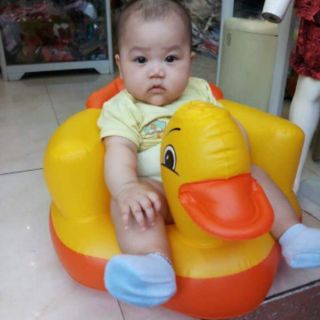 Ghế hơi tập ngồi vịt vàng cho bé