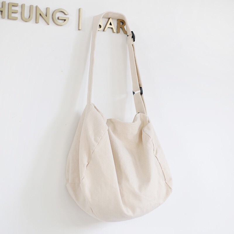 Túi tote vải bố đựng đồ canvas phong cách Hàn Quốc đi chơi đi làm đi du lịch TX56