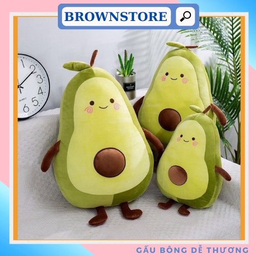 Gấu Bông Bơ Miniso Dễ Thương.Bơ Nhồi Bông Cao Cấp BrownStore