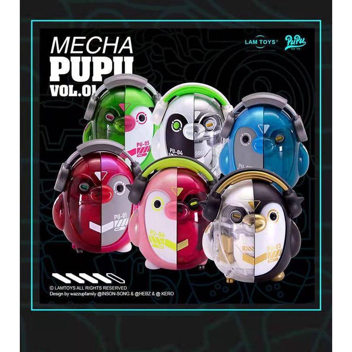 High quality goods ·  LAMTOYS MECHA PUPU semi-mechanical penguin series Blind Box fashion toys hand-held doll car ornaments