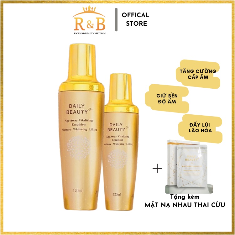 Sữa dưỡng da mặt trắng da Daily Beauty Age Away R&B Hàn Quốc Mỹ phẩm chính hãng SD8365 [100% CHÍNH HÃNG + QUÀ TẶNG KÈM]