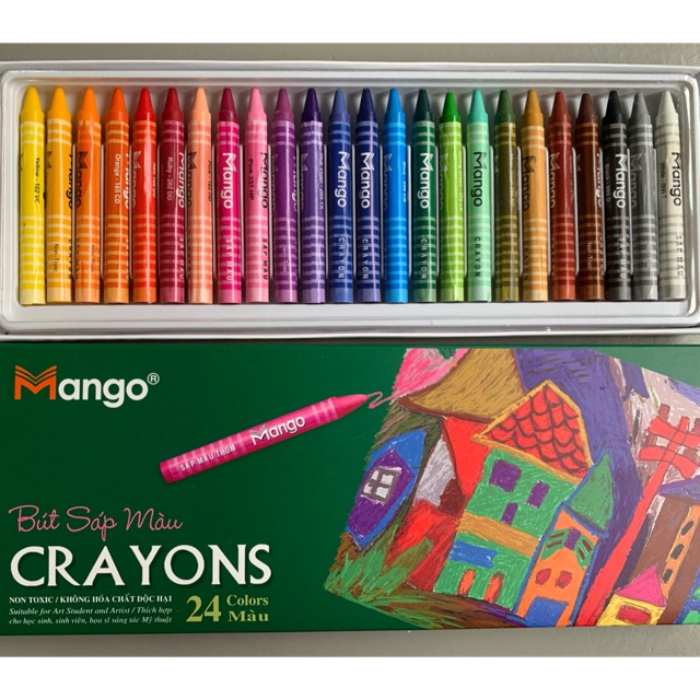 Bút sáp MANGO 24 màu - MANGO CRAYONS