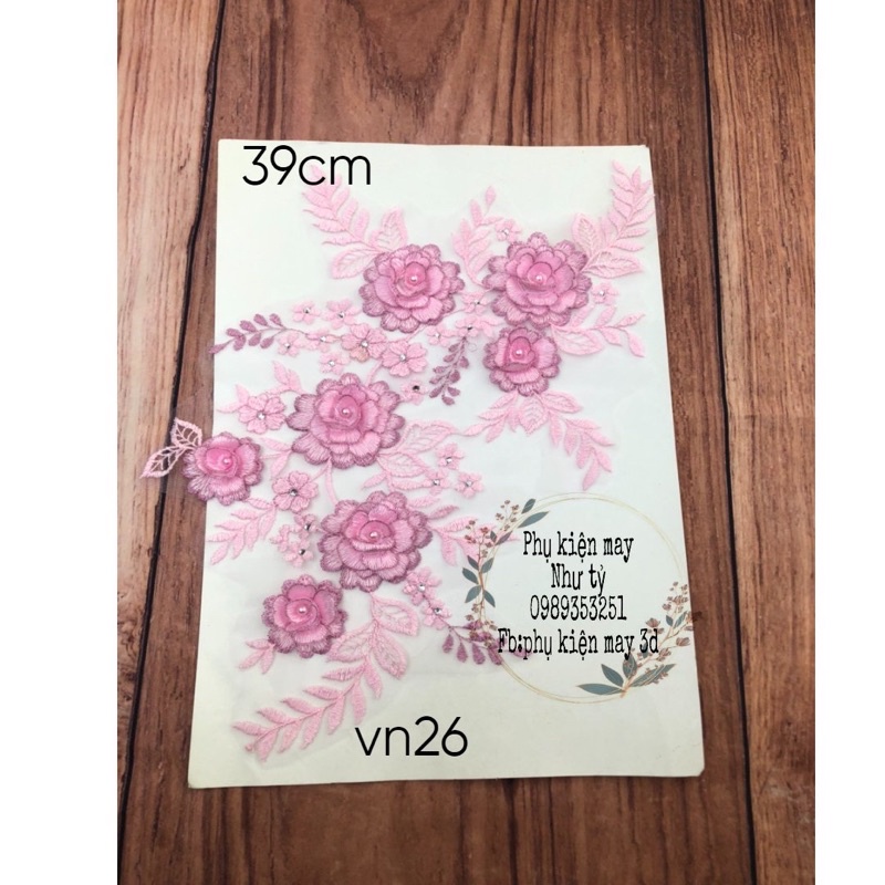 ren chỉ thêu hoa xinh xắn 39cm