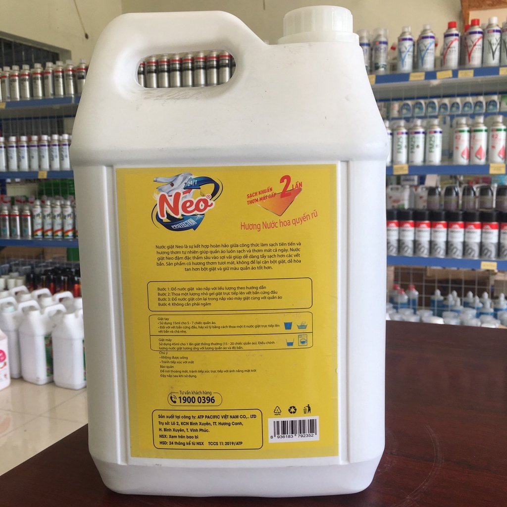 Nước giặt Neo hương nước hoa Quyến rũ vàng 10kg