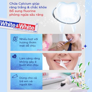 Kem Đánh Răng Lion White & White Nhật Bản