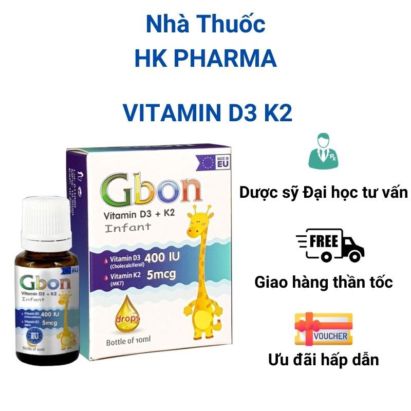 Vitamin D3 + K2 GBON Nhập Khẩu Chính Hãng Từ Châu Âu