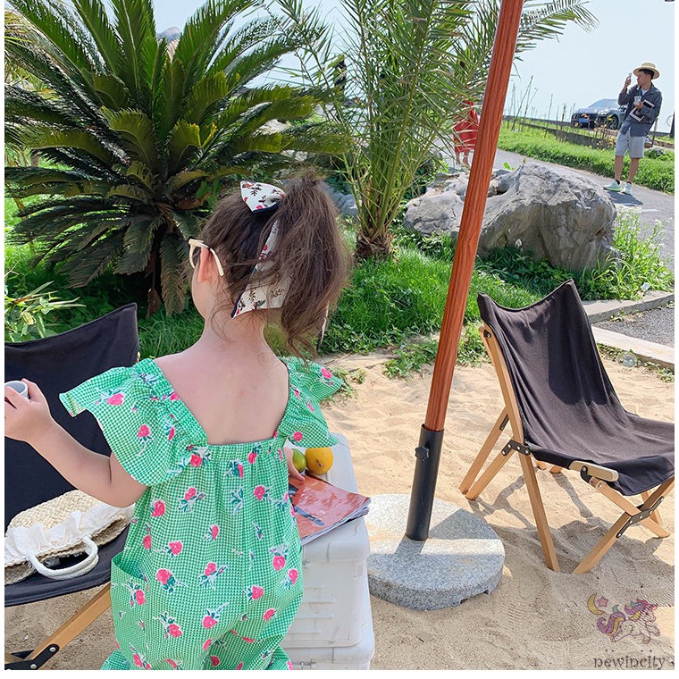 Áo liền quần họa tiết hoa phong cách Hàn Quốc thời trang mùa hè cho bé gái