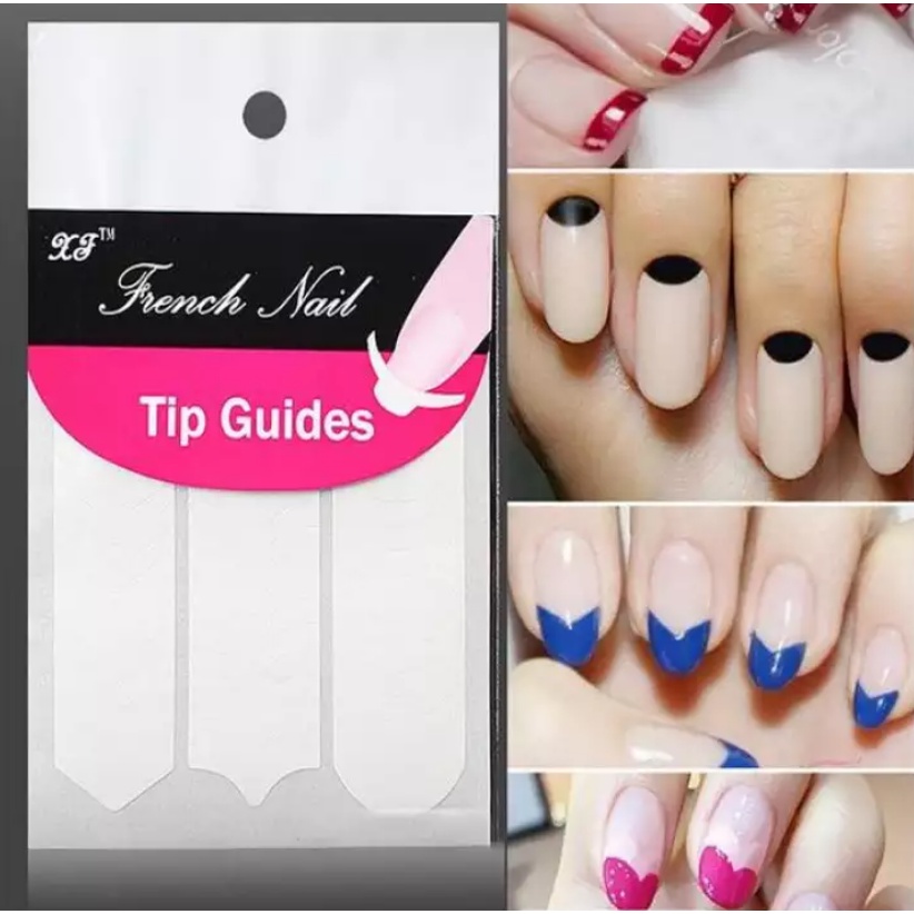 Bộ dán hỗ trợ vẽ móng French Nail Sticker  Duashop