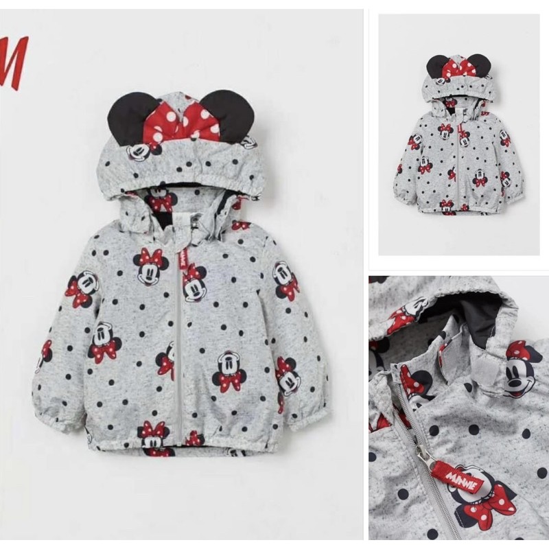 ÁO KHOÁC GIÓ H&M MINIE MŨ DƯ XỊN