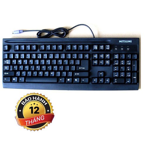 Bàn phím máy bàn có dây cổng tròn PS2 chính hãng (đã sử dụng)