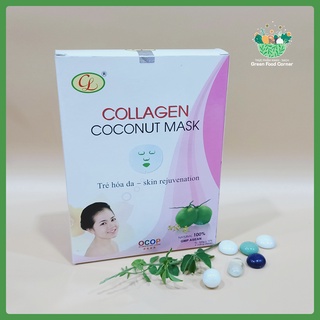Mặt nạ dừa collagen cửu long - hộp 4 miếng