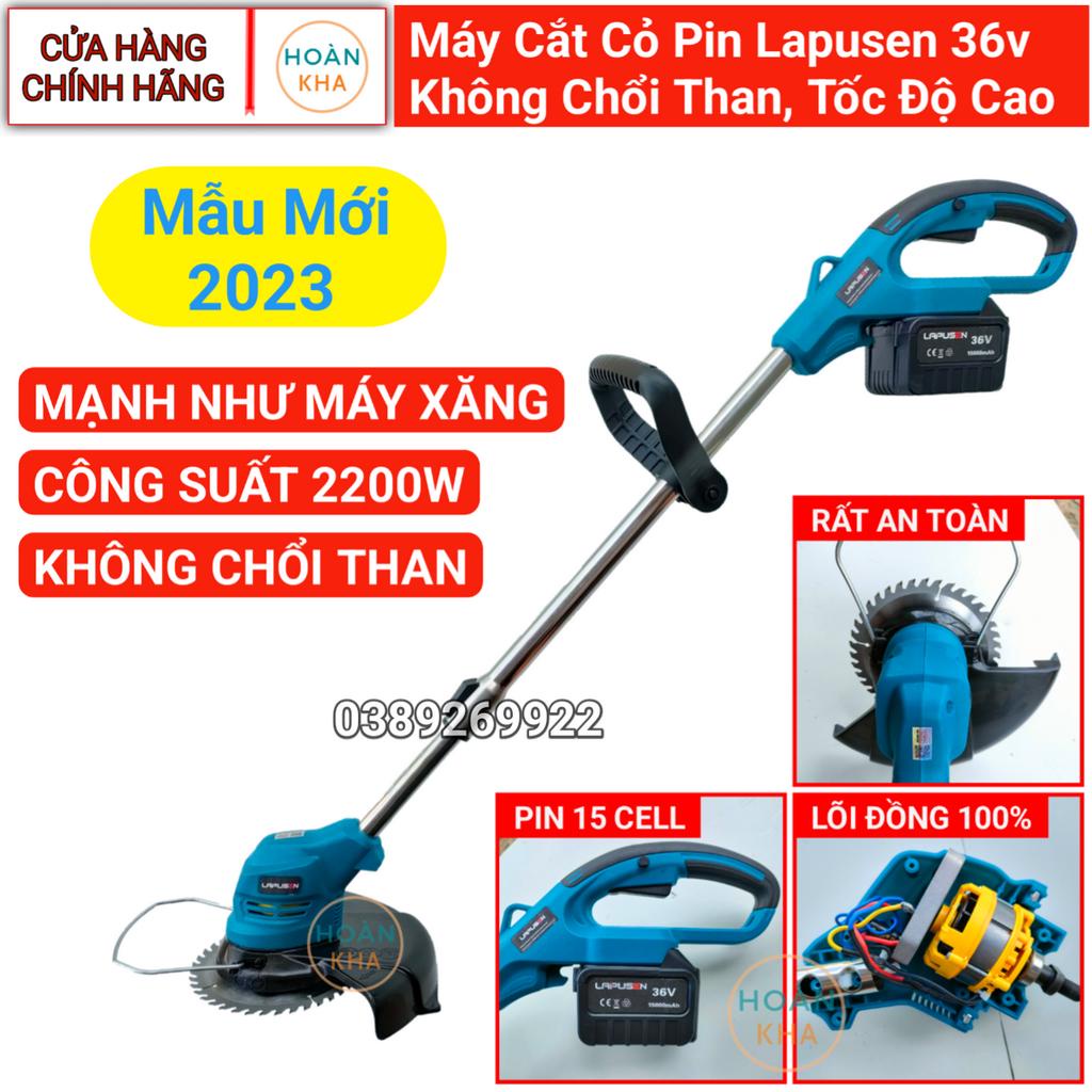 Máy cắt cỏ dùng pin LAPUSEN 2200w, pin dung lượng cao 25000mah, động cơ không chổi than, hàng chính hãng