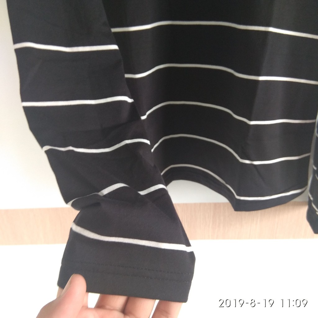 [Ảnh Thật + Video] Áo Stripped Pull Black Korean | Áo Kẻ Sọc Ngang Đen Trắng Dạo Phố Hàn Quốc | BigBuy360 - bigbuy360.vn