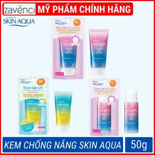 Kem Chống Nắng SKIN AQUA Tone up UV SPF 50+ PA+++ Nâng Tông Da Dành Riêng Cho Da Mặt (50g)