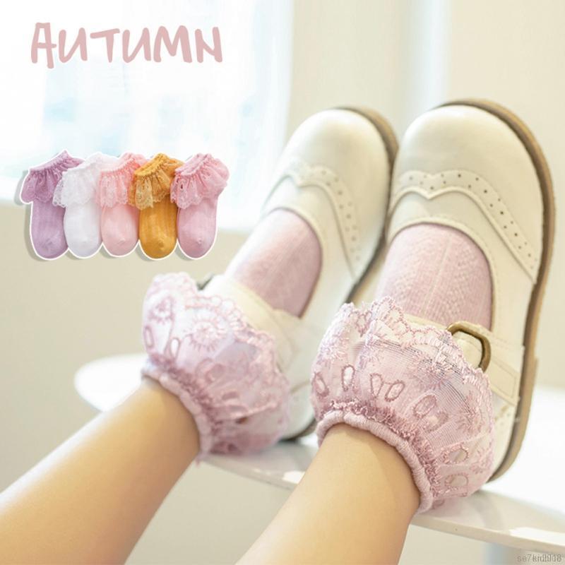 Vớ Cotton Phối Ren Mềm Mại Cho Bé