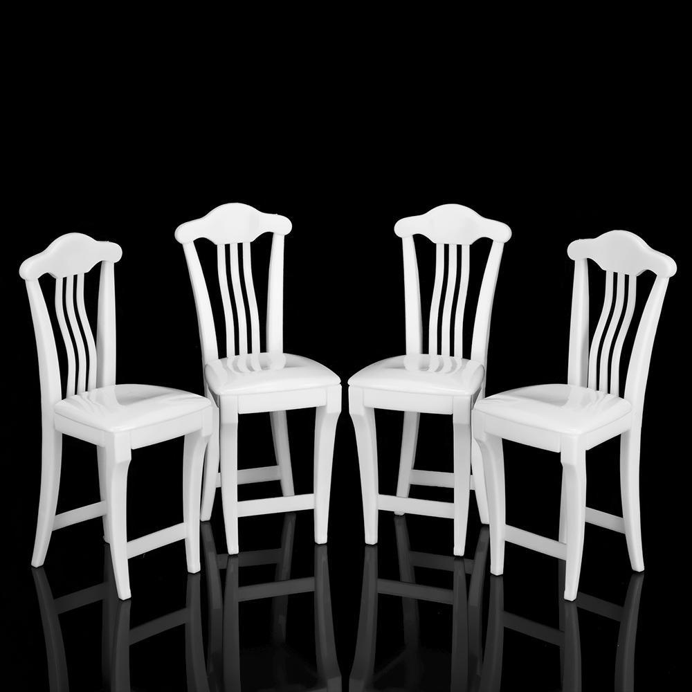 1 / 2 / 4 Ghế Nhựa Mini Tỉ Lệ 1 / 6 1 / 12 Cho Nhà Búp Bê