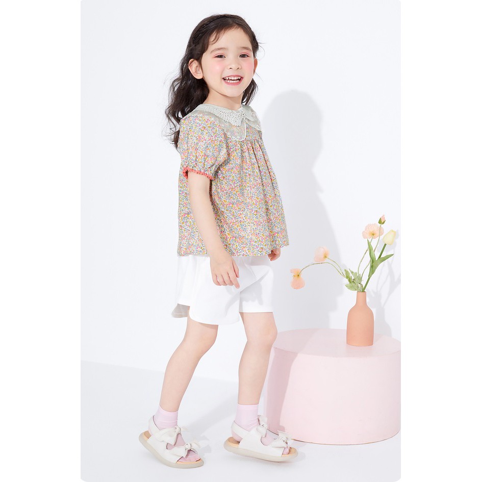 (3-7 tuổi) Áo ngắn tay hoa nhí Balabala 201221118003 (có hình thật)