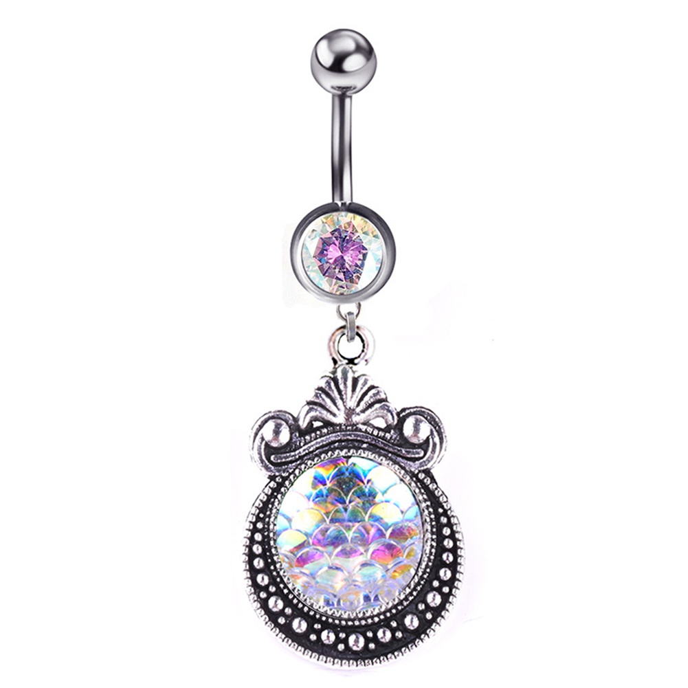 Khuyên RốN HìNh VảY Cá BằNg ThéP Y Tế