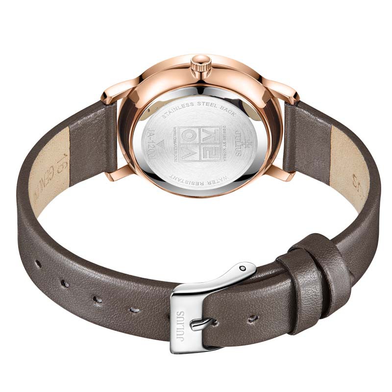 Đồng hồ nam JA-1200MA Julius Hàn Quốc dây da (xám)