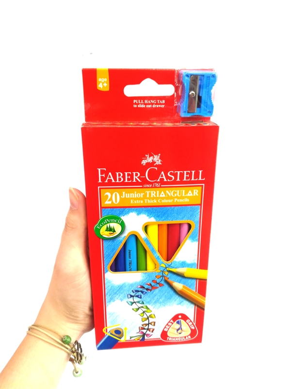 Bút Chì Màu Faber-Castell Junior Triangular 20 Màu Kèm Chuốt 11653820