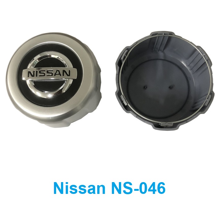 Logo chụp mâm, ốp lazang bánh xe ô tô Nissan, đường kính chân cài 12cm, cao 5cm, chất liệu nhựa ABS