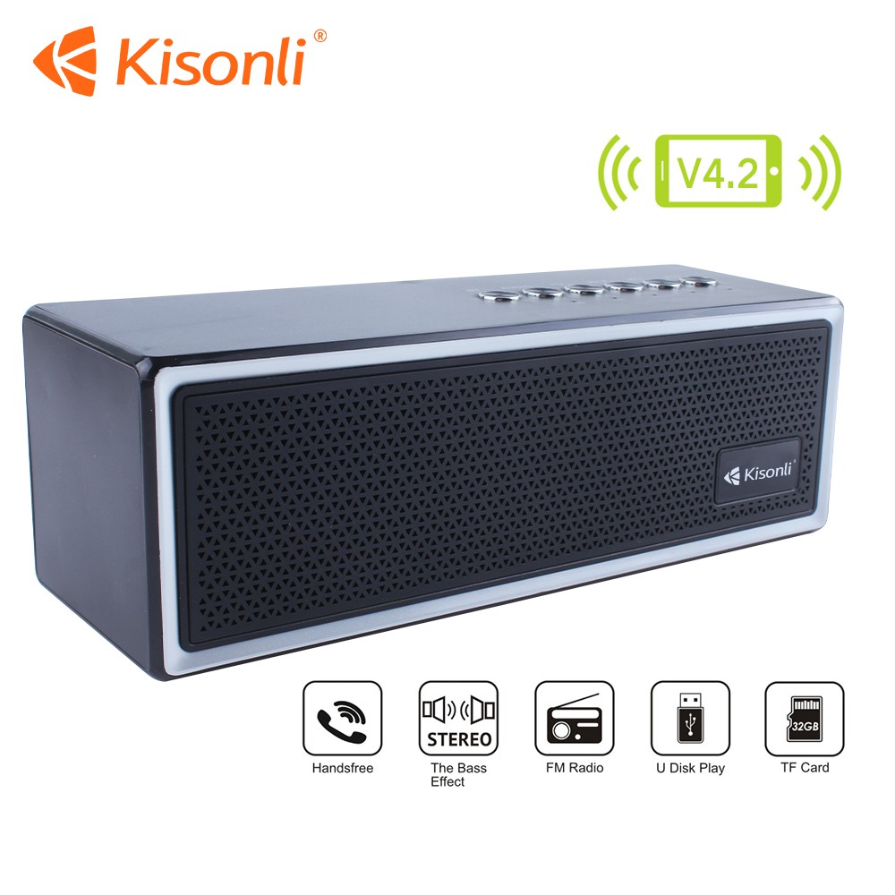 Loa bluetooth Kisonli M8 âm thanh Stereo - thiết kế 3 phím chức năng riêng biệt