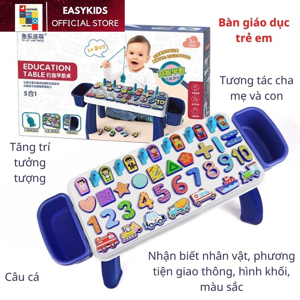 Đồ chơi câu cá, câu cá từ tính kích cỡ lớn, câu cá trẻ em Đồ chơi giáo dục sớm EASYKIDS