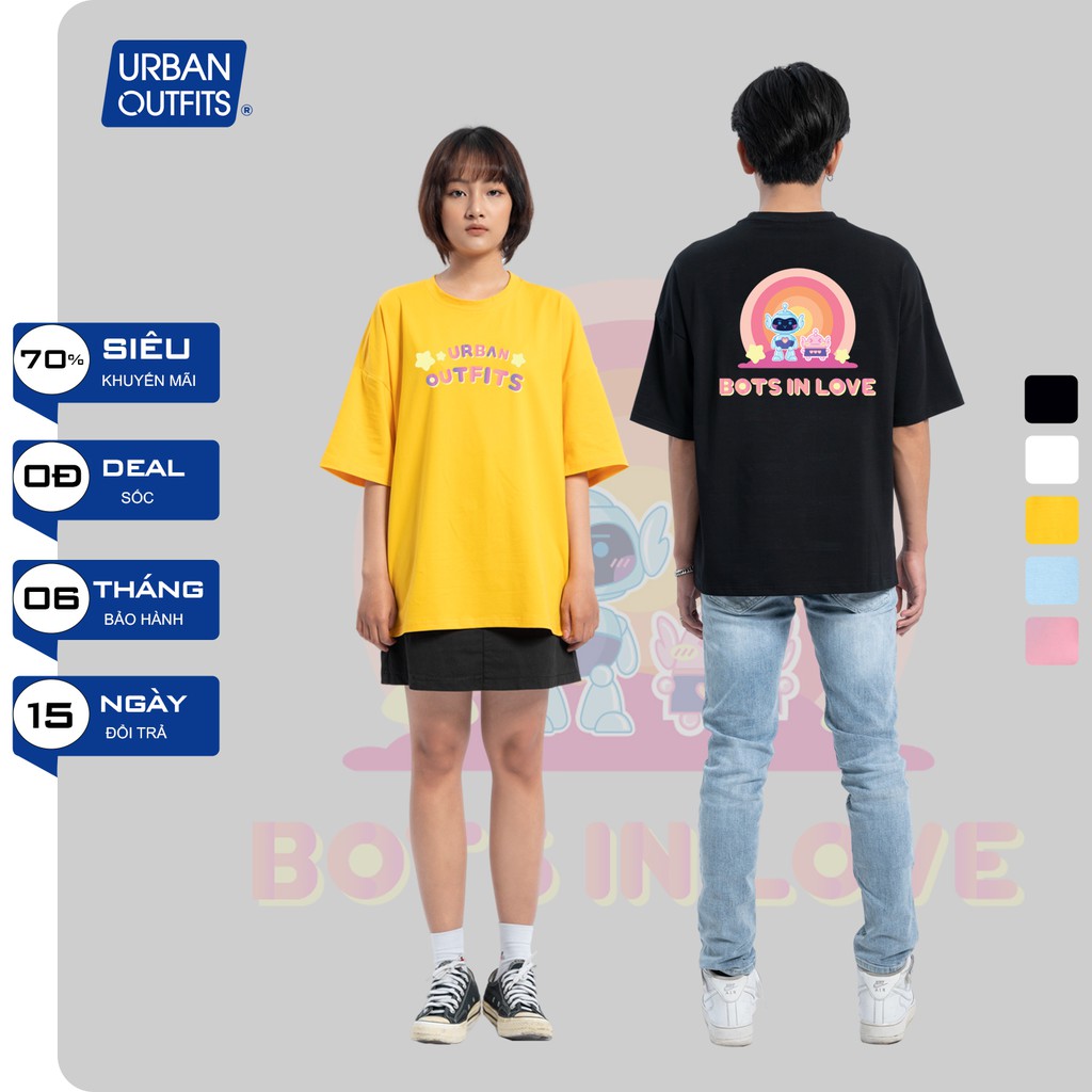 Áo Thun Tay Lỡ Nữ Nam Form Rộng URBAN OUTFITS In Bots In Love ATO33 Cotton 4 Chiều Local Brand