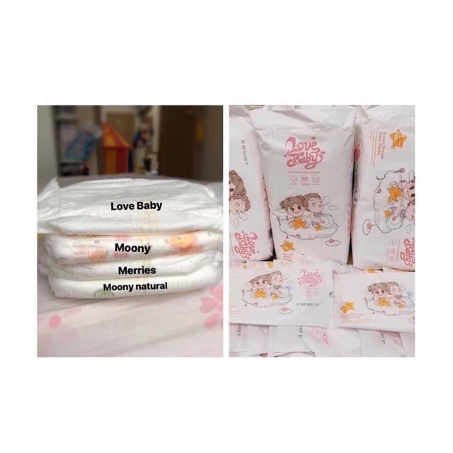 Bỉm quần dán Love Baby NB36/S50/M46/L42/xl38